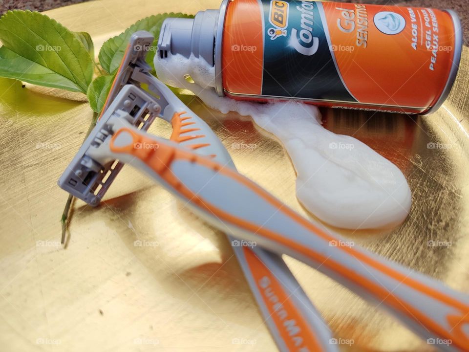 Shaving cream and razors