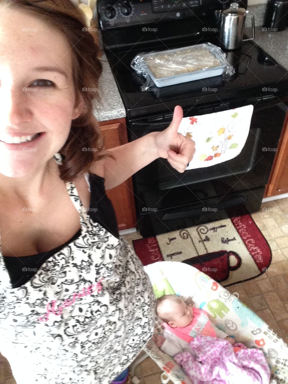 Cooking with a baby 