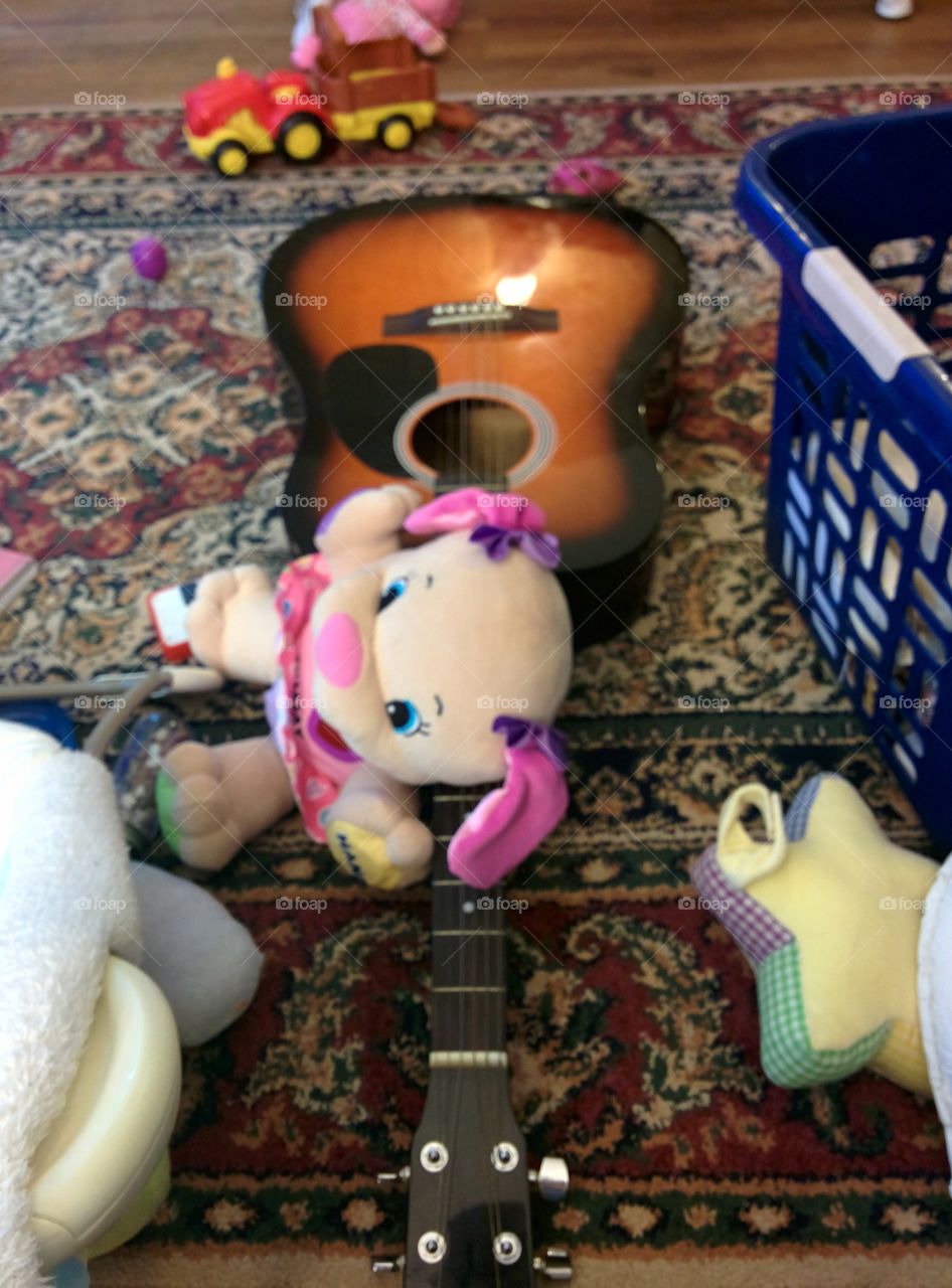 moment in life. guitar, and toys