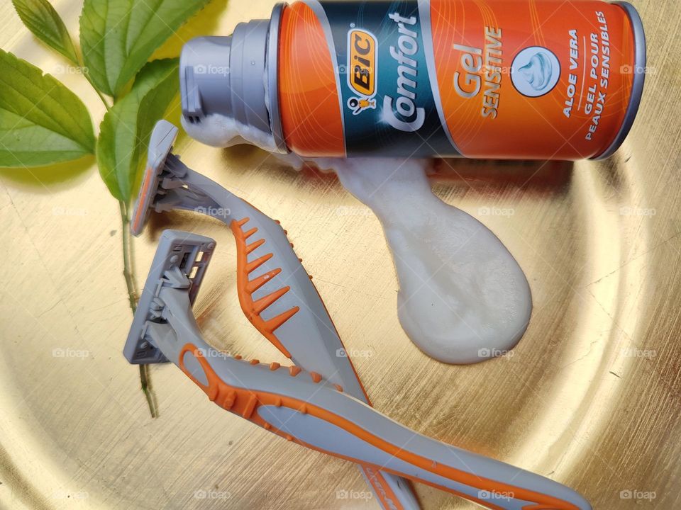 Shaving cream and razors