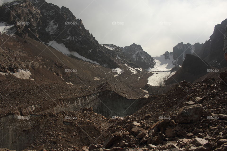 mountains, glacier