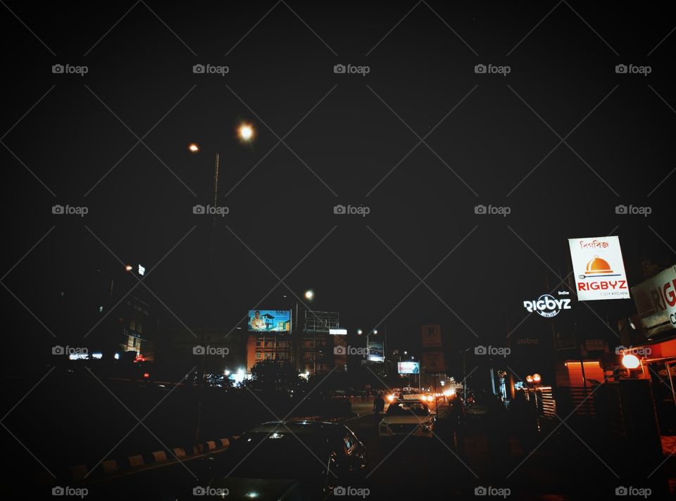 City lights...busy place it looks like everything is moving