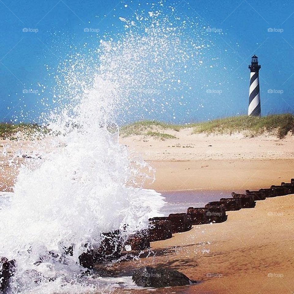 beach sky sand rocks by itsAus