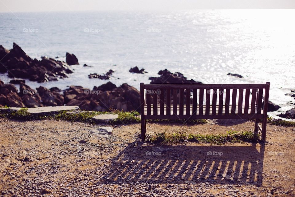 Take a seat. Took a load off on a bench by the Sea. 