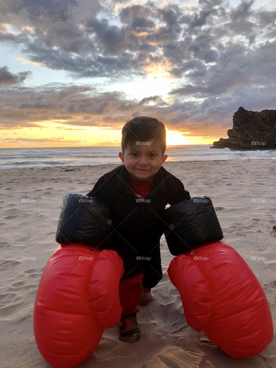 Boxing on the beach 