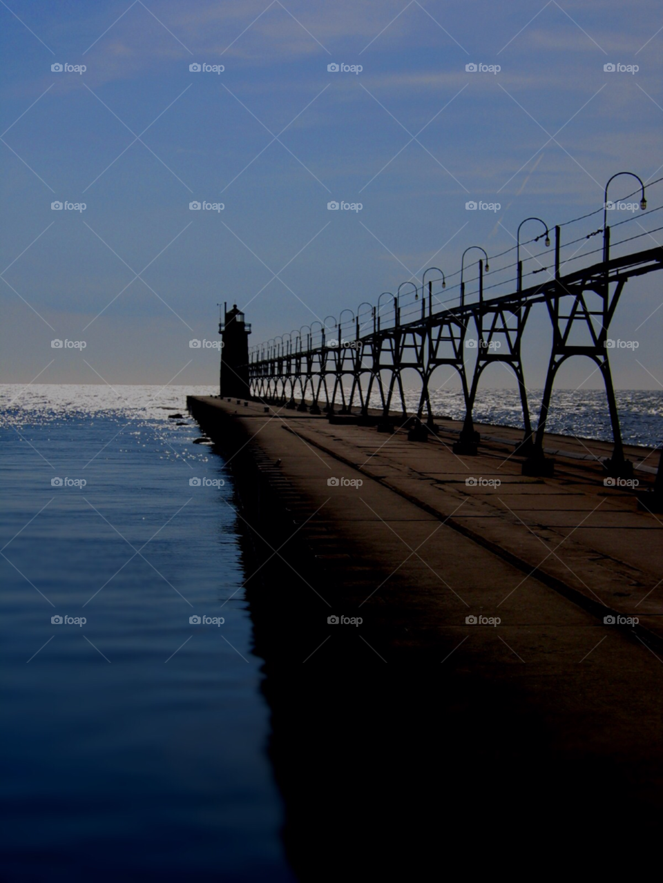 lake michigan sky blue water by stevehardley7