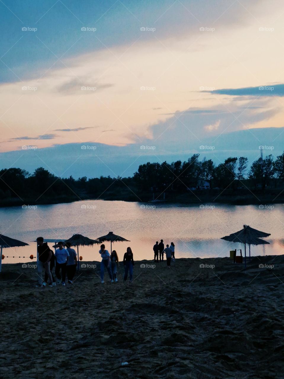 lots of people at the beach