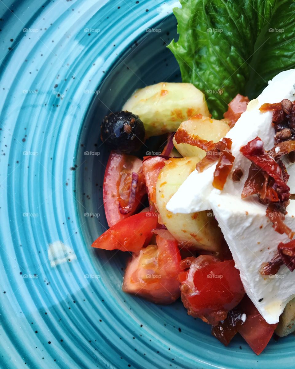 A Greek salad 