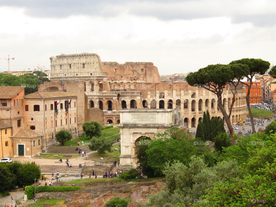 view of the Colosseum Rome Italy