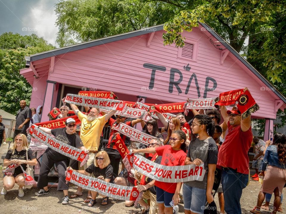 Representing Atlanta United at 2 Chainz Pink Trap House on Howell Mill Road in Atlanta
