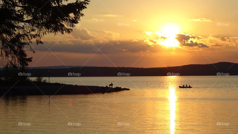 sky at sunset in August in the Urals in Russia