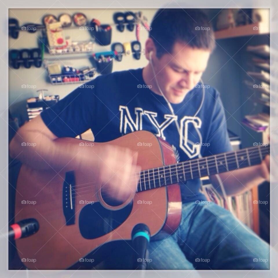 Recording guitar track