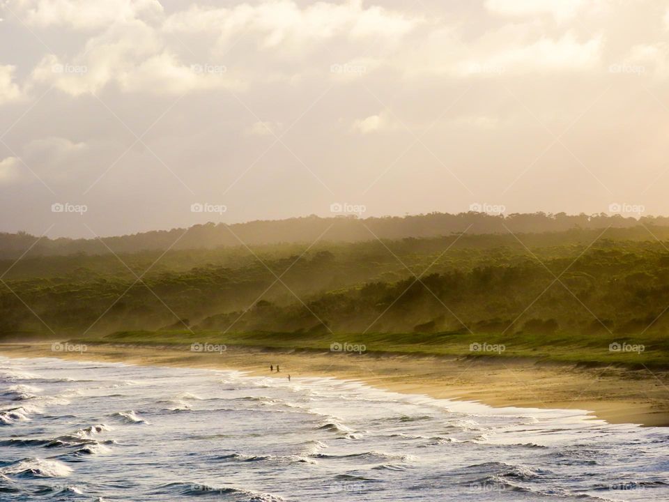 Beach at sunset