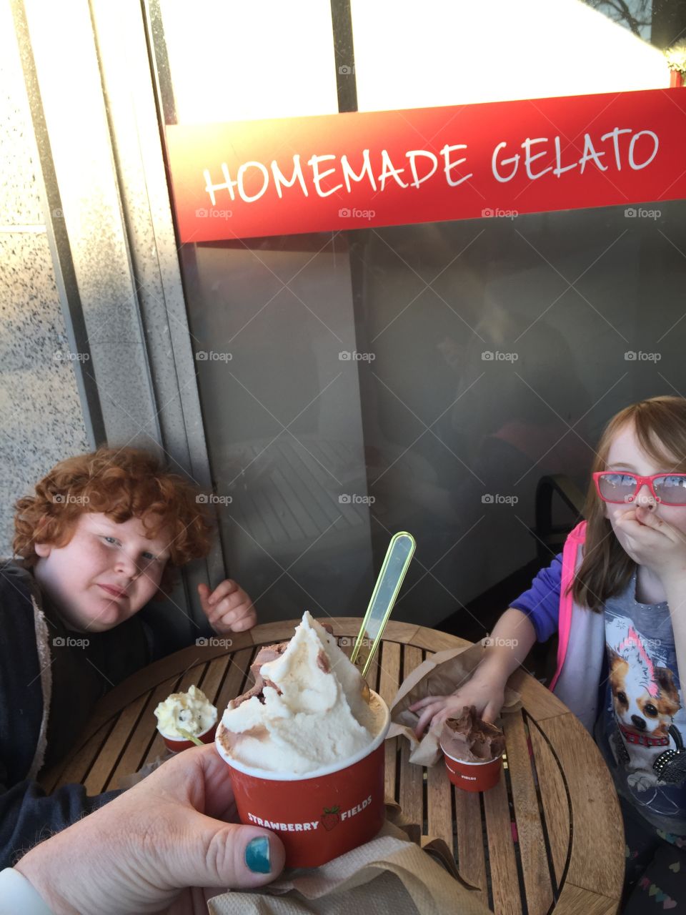 Gelato outdoor eating 