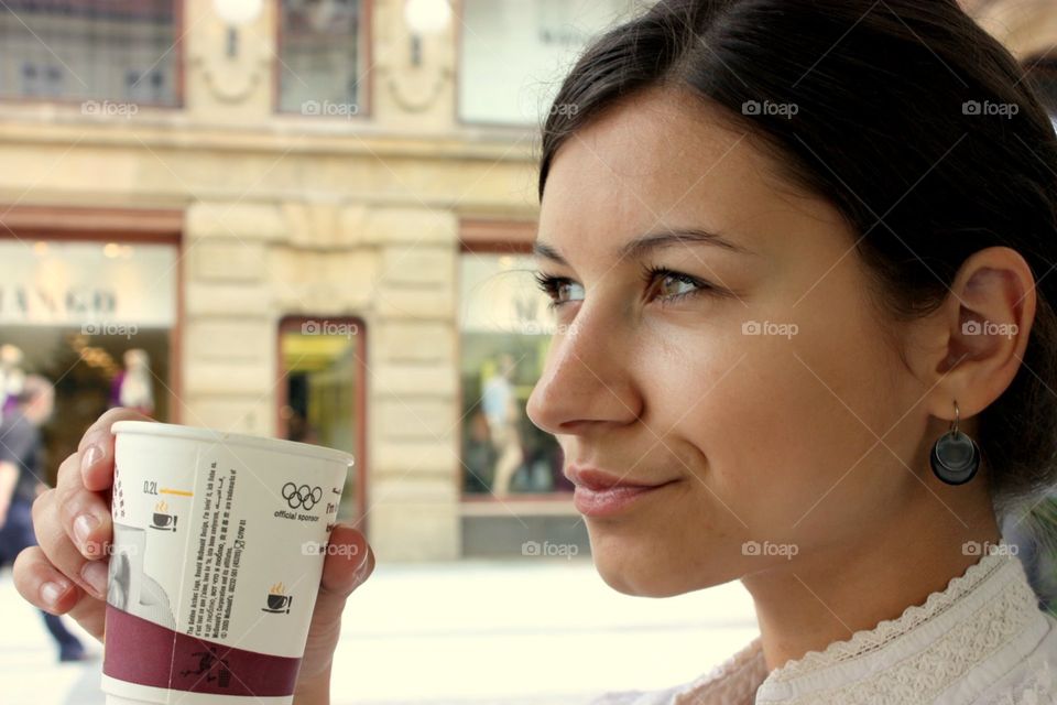 Woman, People, Indoors, Portrait, Coffee