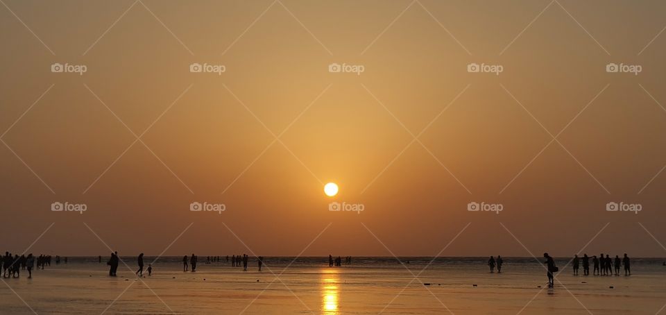 jampore beach, daman, gujarat, india