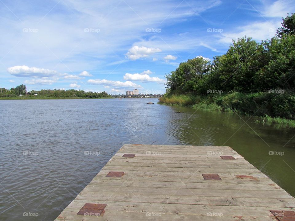 north Saskatchewan river dock