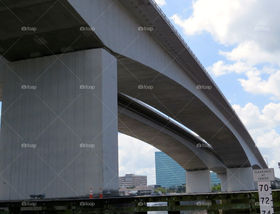 View of bridge from water level