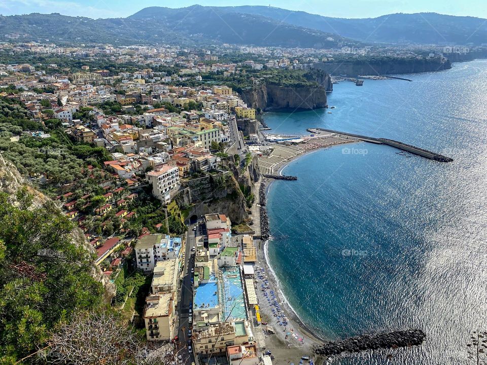View from above of Amalfi coast 