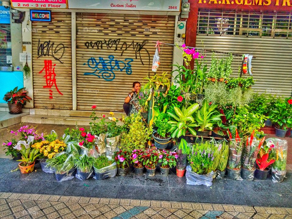 Street flowers shop