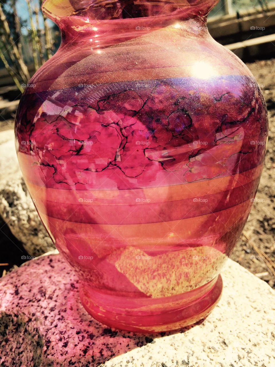 Sunshine on pink vase