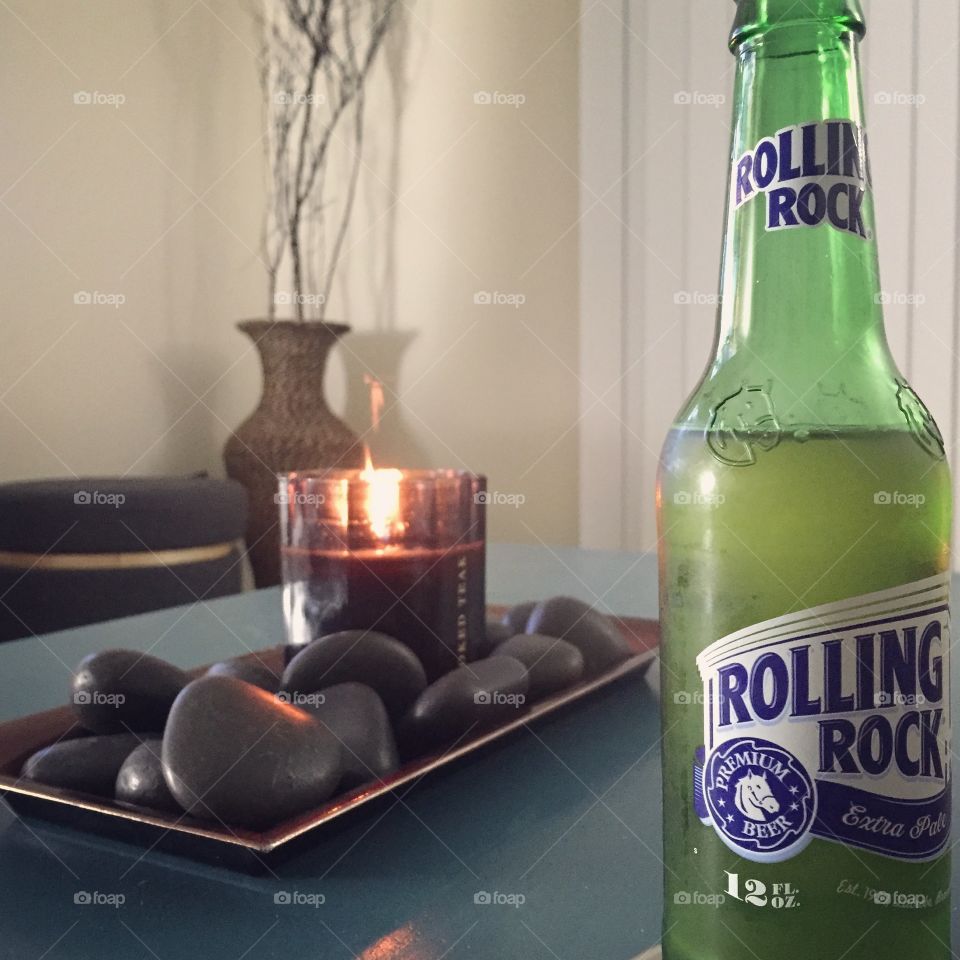Rolling Rock on a summer evening. 