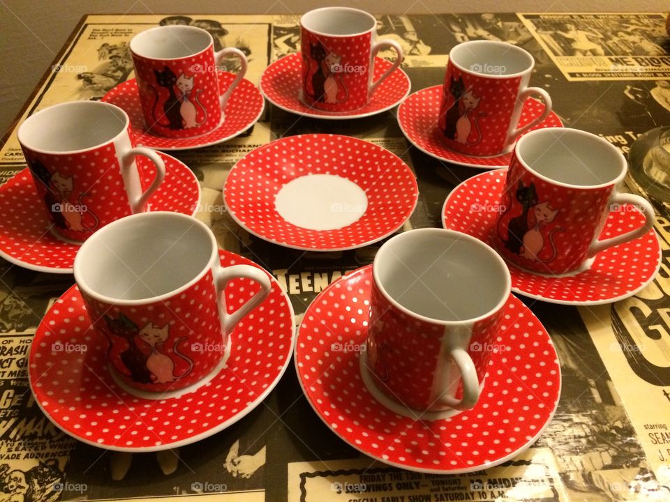 Cups and saucers 
