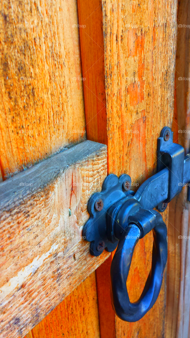"Ornate Iron Door Handle"