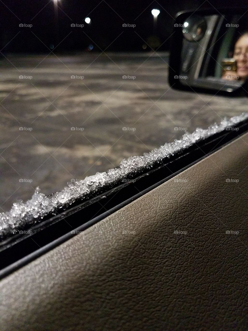 ice on car door