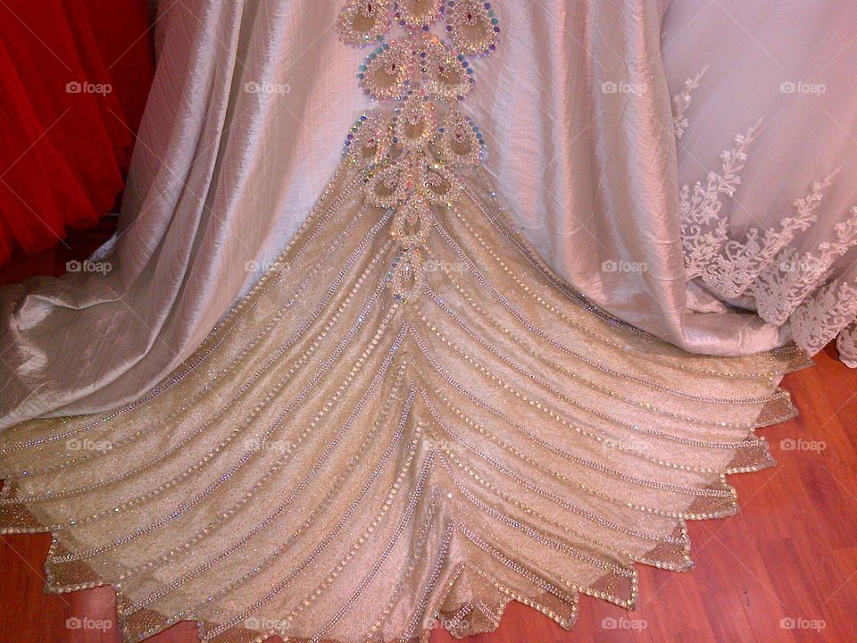 satin wedding dress
