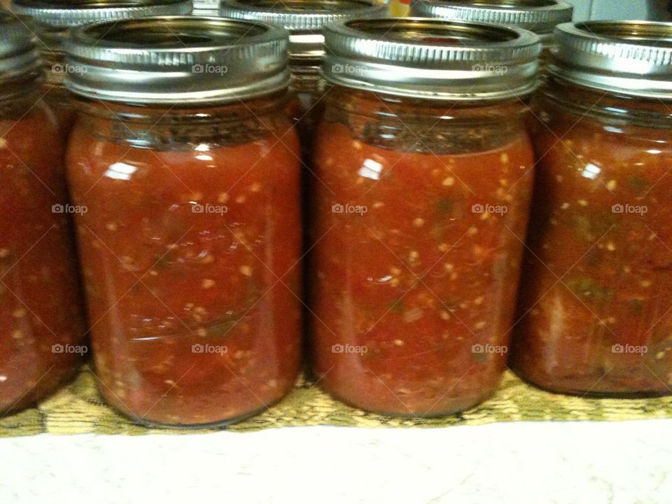 Yummy home canned salsa.