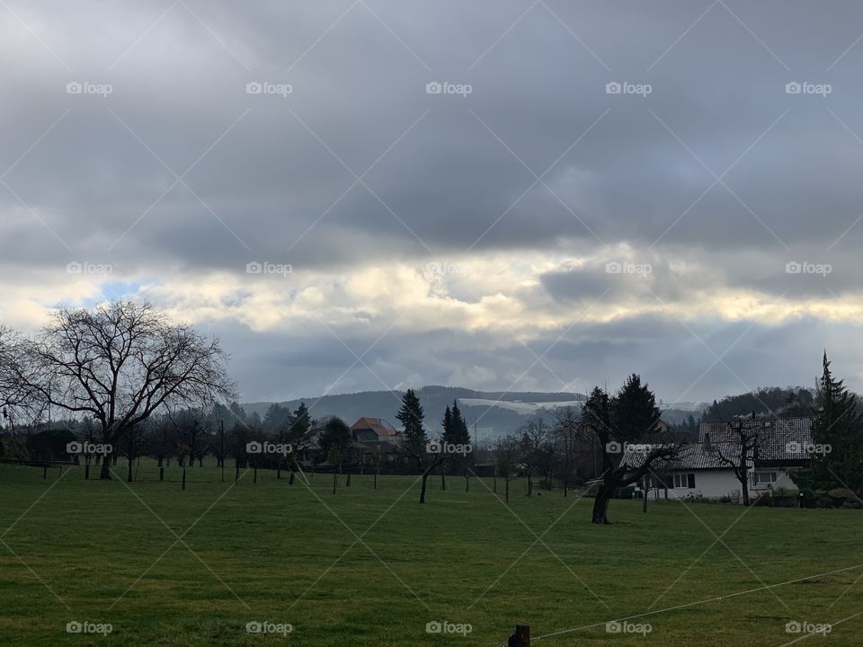 A village in the Swiss country