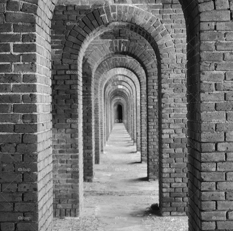 Brick Walkway at an Old Fort