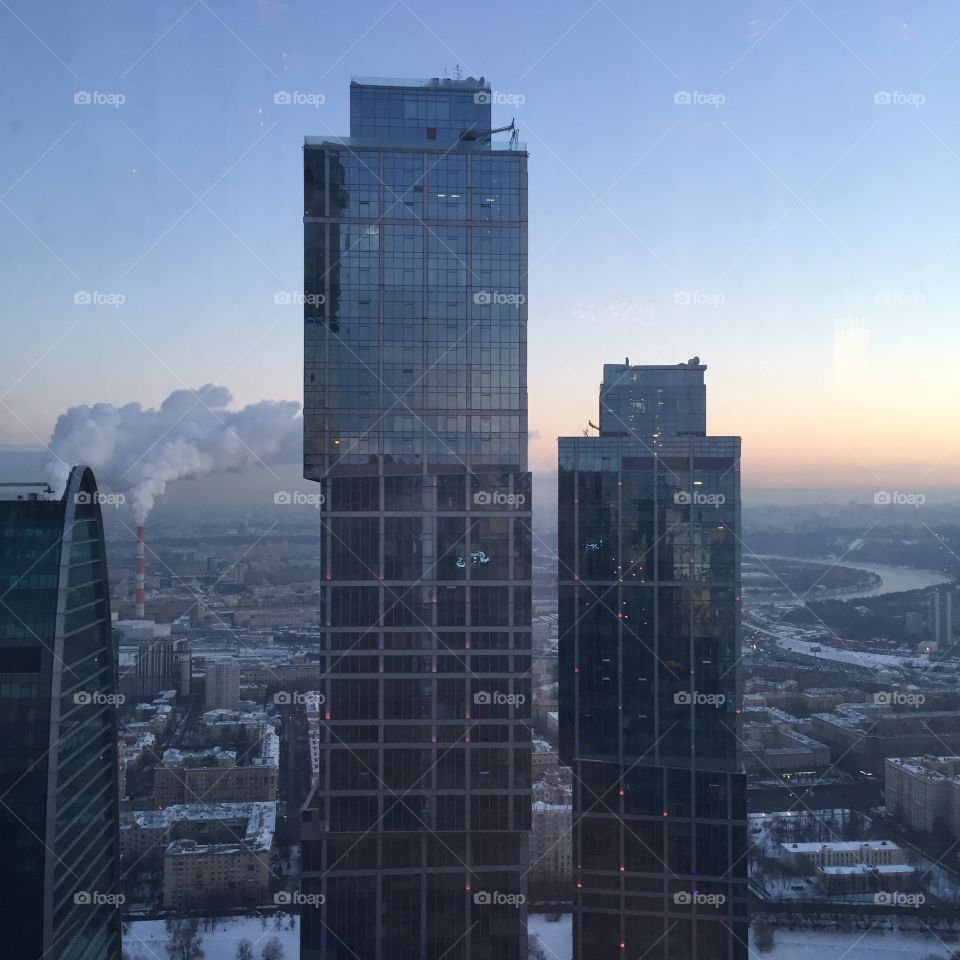 Moscow City office buildings