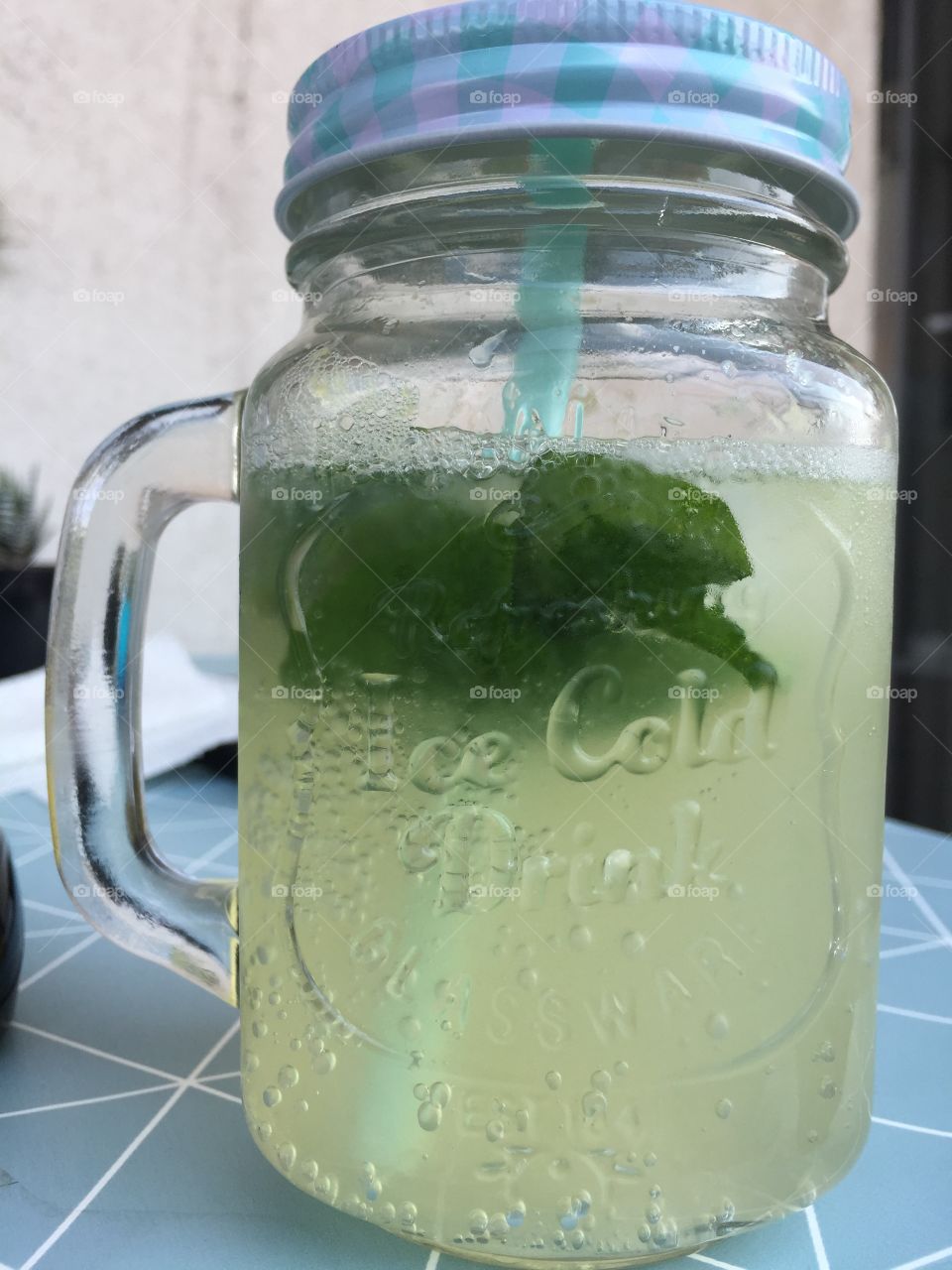 Ice mojito cocktail