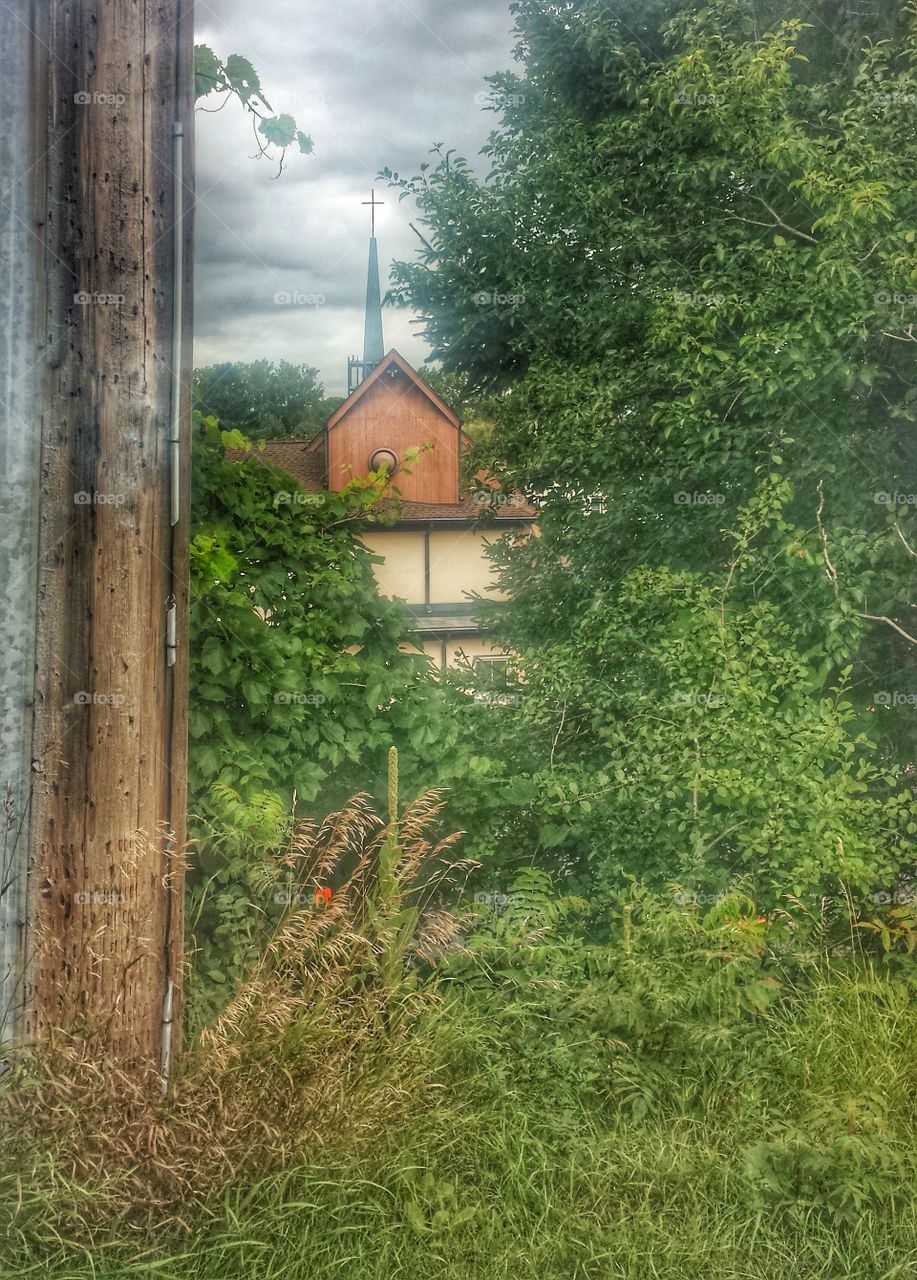 Steeple Thru the Foliage