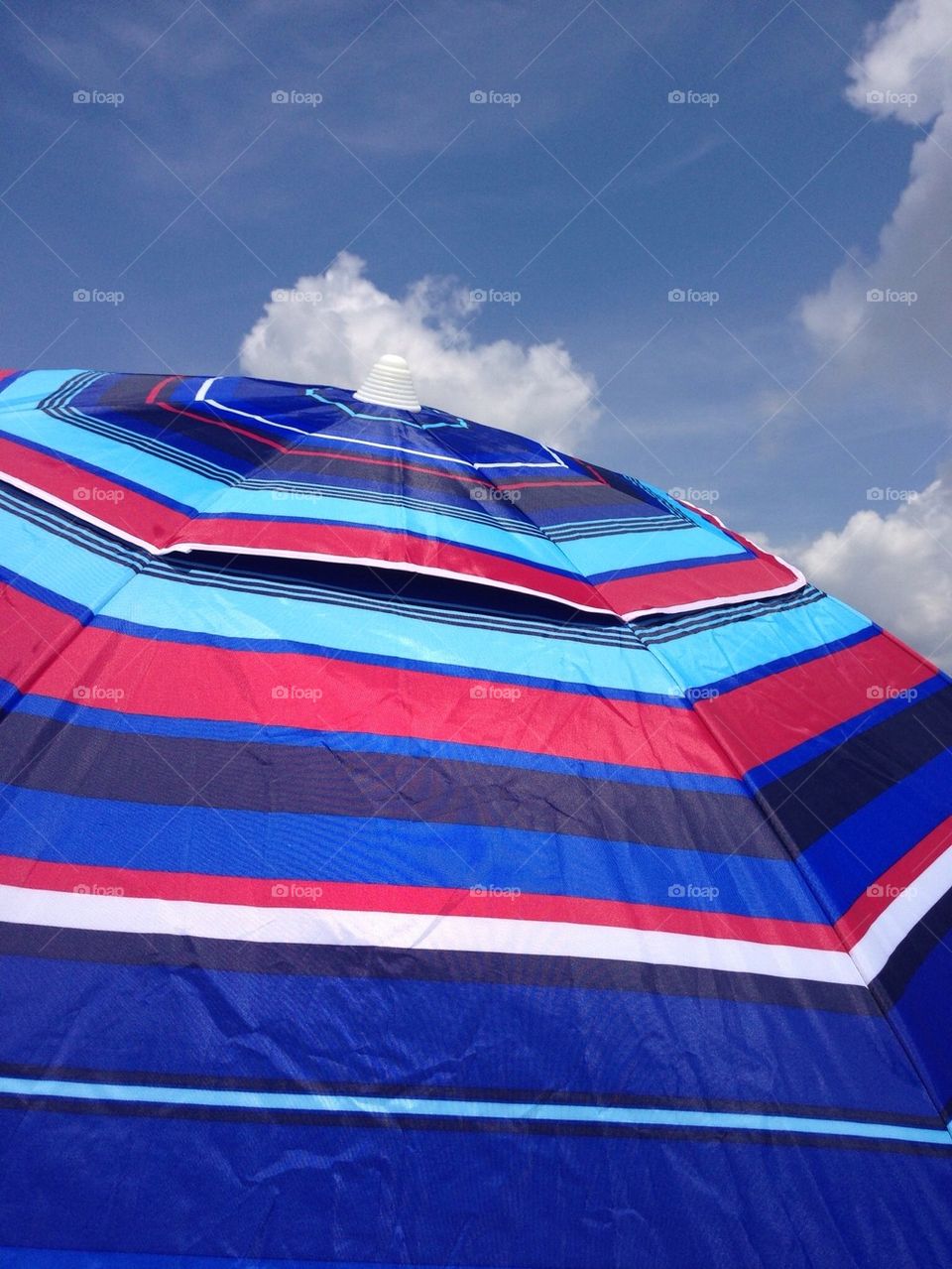 Colorful beach umbrella