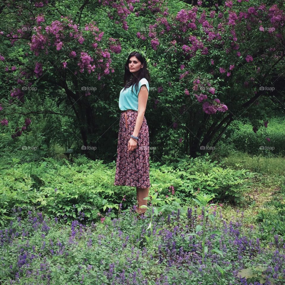 Girl in forest