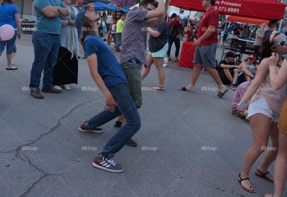 Dancing at Spring outdoor concert