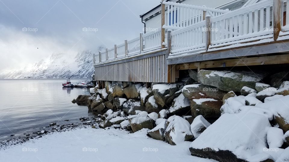 Winter beach house