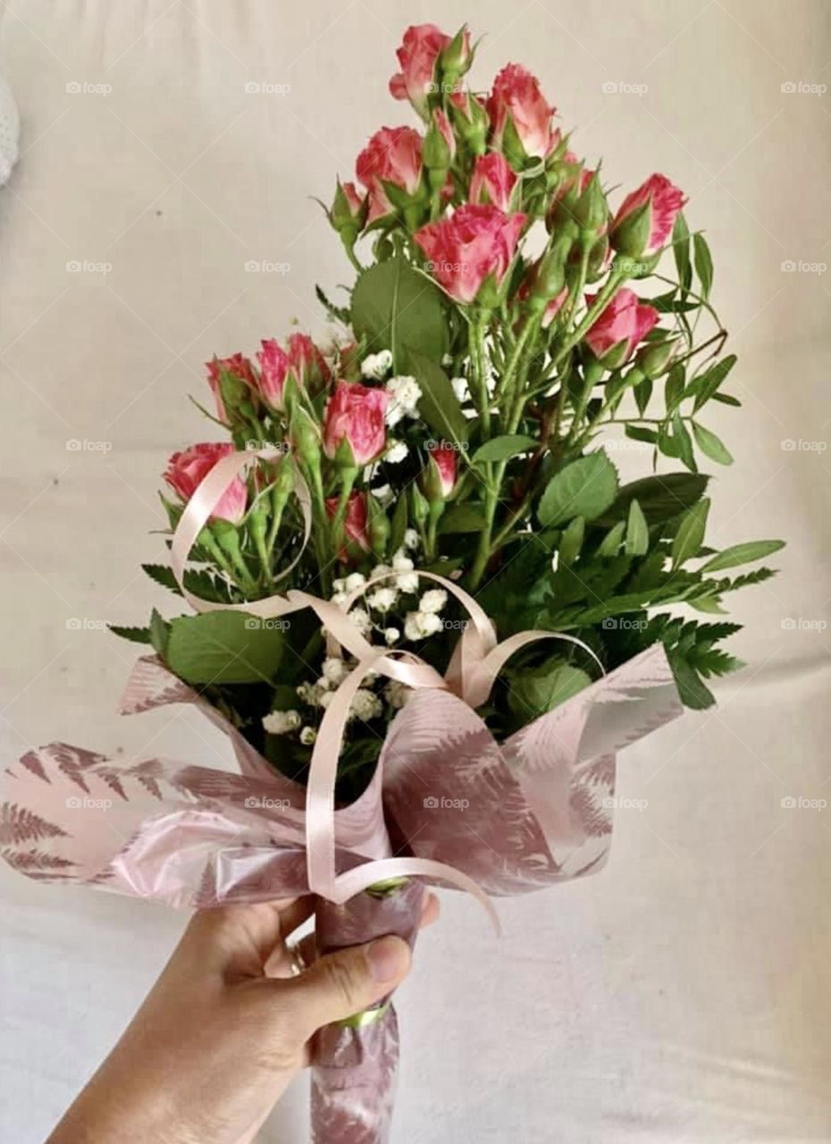 “Beautiful pink roses that blooms only with water and sunshine, it will keep them alive”~S.Gibson