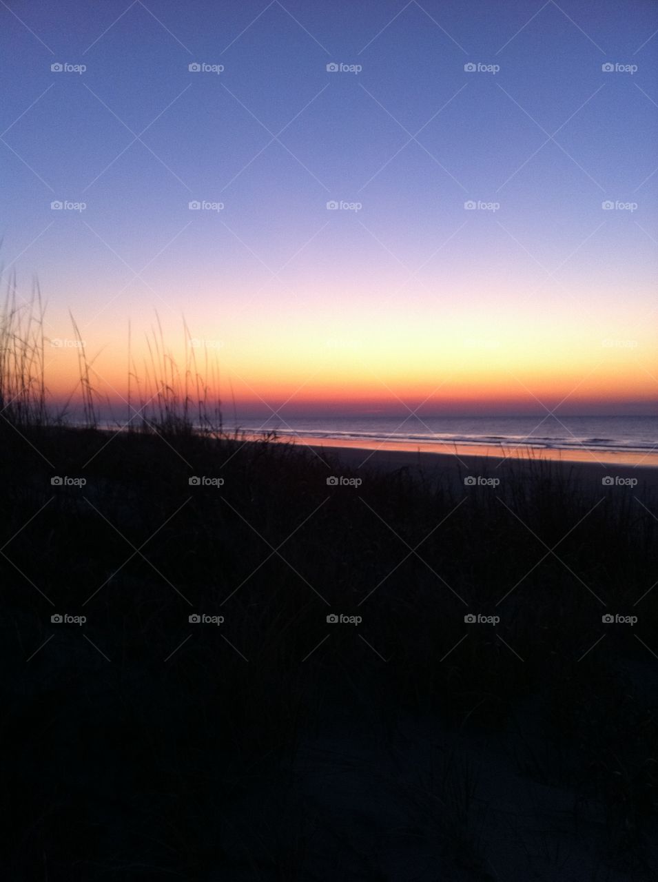Sunrise at sunset beach, nc