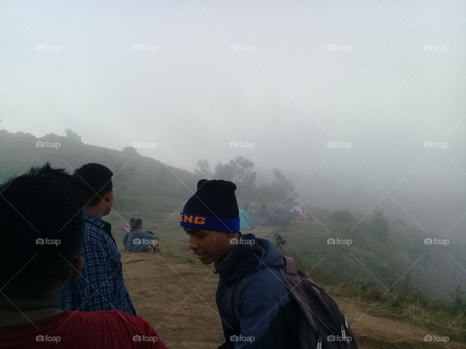 People, Fog, Landscape, Man, Adult