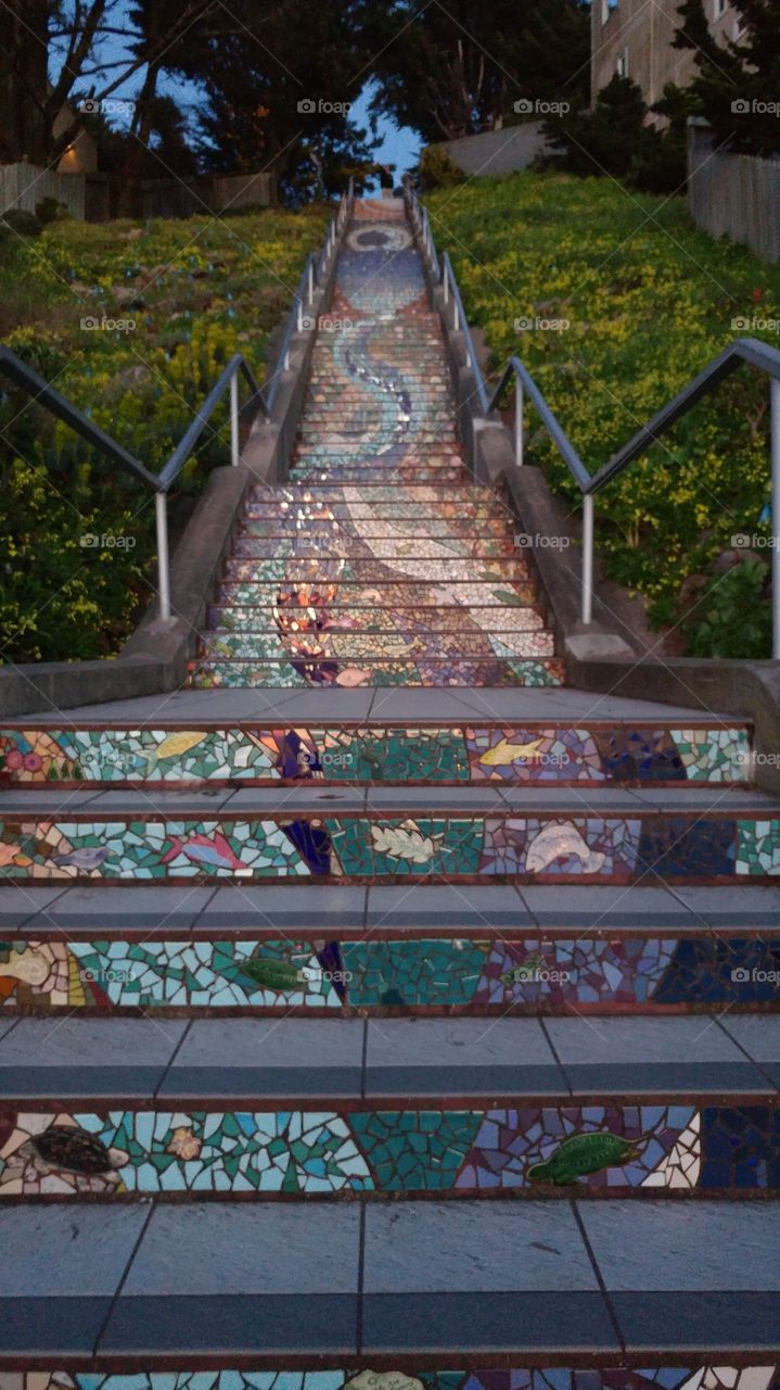 Mosaic staircase