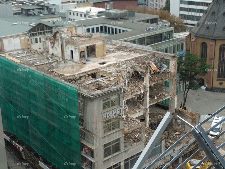 Destruction in Frankfurt