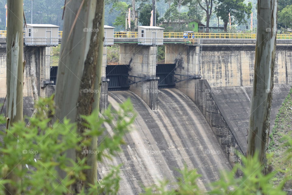 Beautiful dam close to the reservoir