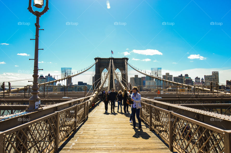 Brooklyn Bridge. Beautiful shot of the Brooklyn Bridge!
