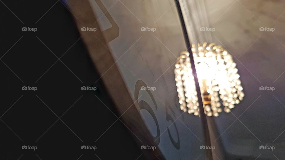 wall clock with bokeh effect