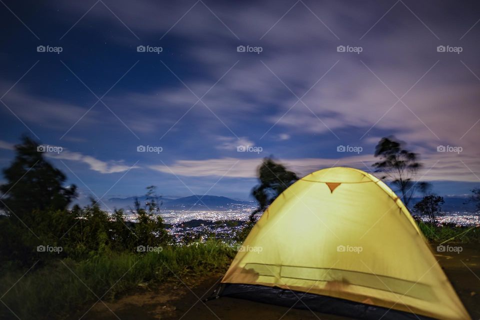 My yellow tent becomes a true friend in every trip to explore the mountains 