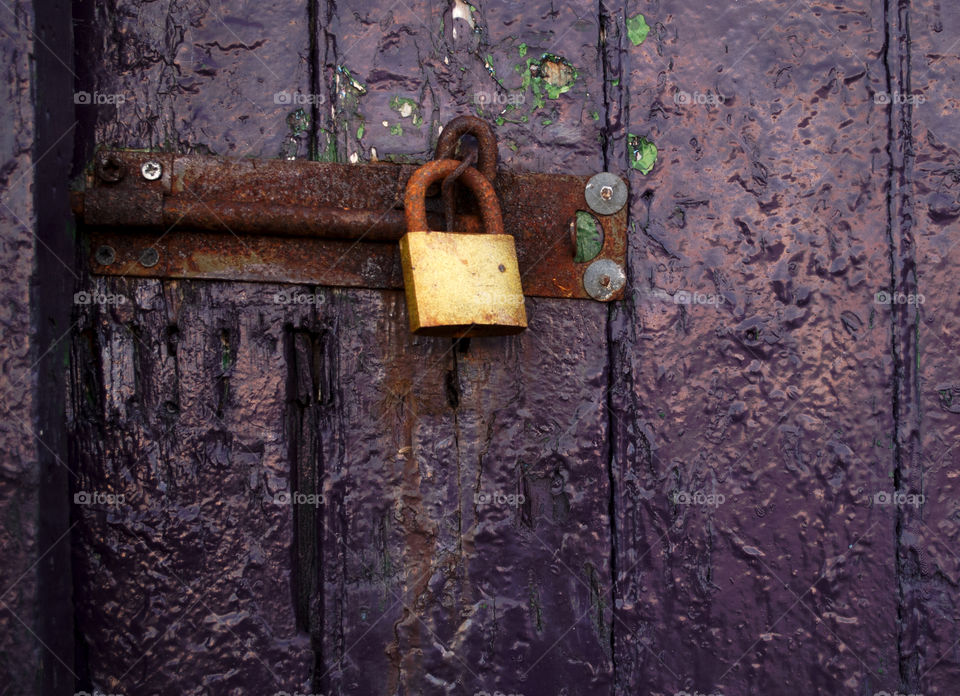 Purple Rusty Door